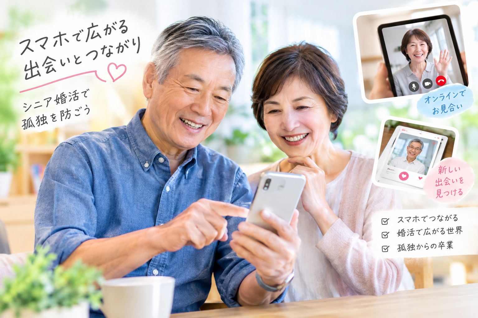【シニアの孤立】孤独を防ぐには？スマホと婚活が効く!?